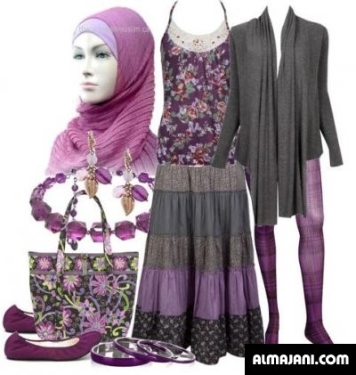 ازياء شتاء للمحجبات